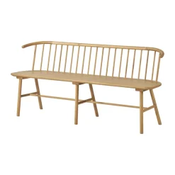NJRD Sofás<Banco de comedor VIOR, Roble lacado Beige