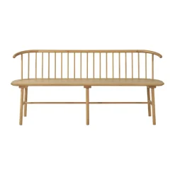NJRD Sofás<Banco de comedor VIOR, Roble lacado Beige