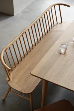 NJRD Sofás<Banco de comedor VIOR, Roble lacado Beige