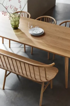NJRD Sofás<Banco de comedor VIOR, Roble lacado Beige