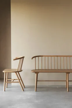 NJRD Sofás<Banco de comedor VIOR, Roble lacado Beige