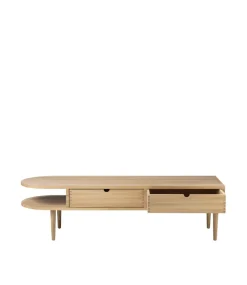 FDB Møbler Banco F24 Radius, Oak nature lacquered 45x145 cm Marrón Clearance