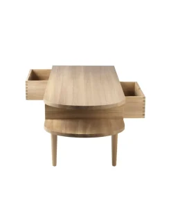 FDB Møbler Banco F24 Radius, Oak nature lacquered 45x145 cm Marrón Clearance