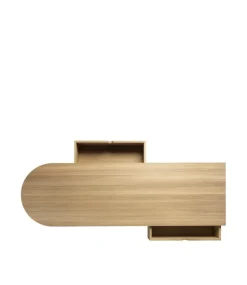 FDB Møbler Banco F24 Radius, Oak nature lacquered 45x145 cm Marrón Clearance