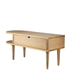 FDB Møbler Bancos<Banco F24 Radius, Oak nature lacquered 35x90 cm Marrón