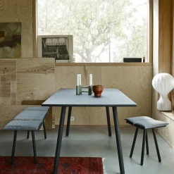 Fritz Hansen Bancos<Banco Georg, Roble lacado en negro GrisNegro