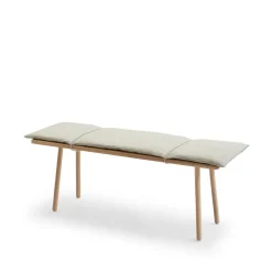 Fritz Hansen Banco Georg, Roble sin tratar, incluye cojín Beige Outlet