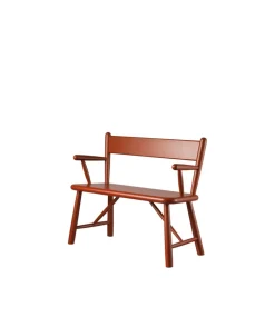 FDB Møbler Banco infantil P11, Beech red painted Rojo Best