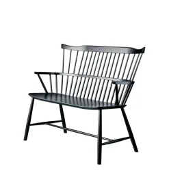 FDB Møbler Banco J52D, Beech black painted Negro Hot