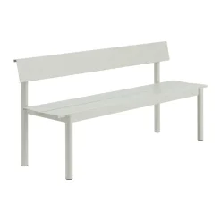 Muuto Banco Linear Steel con respaldo, Gris, 170×34 cm Azul Discount