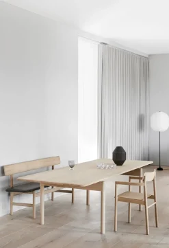 Fredericia Furniture Bancos<Banco Mogensen 3171, Cuero omni 307-roble enjuagado BeigeMarrón