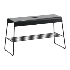 Zone Denmark Sofás De Jardín Y Bancos De Jardín|Sofás De Jardín Y Bancos De Jardín<Banco para exteriores A-bench con estante de 45 cm, Black Negro