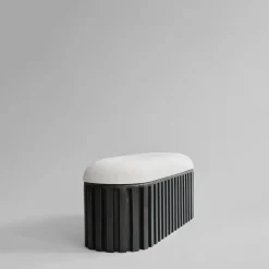 101 Copenhagen Bancos<Banco Tribu lino, coffee-white chalk MarrónNegro