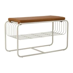 Scandi Living Baldas Y Estantes Zapateros|Baldas Y Estantes Zapateros<Banco/estante zapatero Nod 80x36x42 cm, Beige