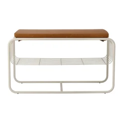 Scandi Living Baldas Y Estantes Zapateros|Baldas Y Estantes Zapateros<Banco/estante zapatero Nod 80x36x42 cm, Beige