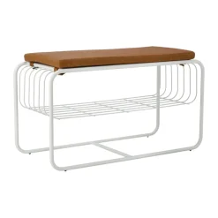 Scandi Living Baldas Y Estantes Zapateros|Baldas Y Estantes Zapateros<Banco/estante zapatero Nod 80x36x42 cm, White Blanco