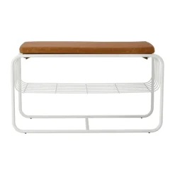 Scandi Living Baldas Y Estantes Zapateros|Baldas Y Estantes Zapateros<Banco/estante zapatero Nod 80x36x42 cm, White Blanco