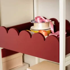 TÔNN furniture Bandejas Decorativas<Bandeja Bump 35x41 cm, Burgundy Rojo