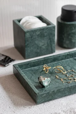 Mette Ditmer Bandeja de decoración Marble 16x31 cm, Dark forest Verde Clearance