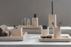 Mette Ditmer Detalles Decorativos|Bandejas Decorativas<Bandeja de decoración Travertine 16x31 cm, Linen Beige