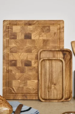 Scandi Living Bandejas<Bandeja de servir Hollow, 15x25 cm Marrón