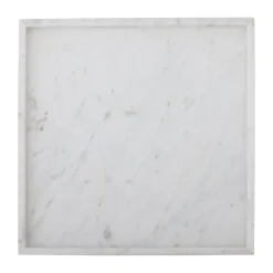 Bloomingville Bandeja decorativa Majsa 35x35 cm, White marble Blanco Outlet