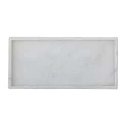 Bloomingville Bandeja decorativa Majsa 18x38 cm, White marble Blanco Clearance