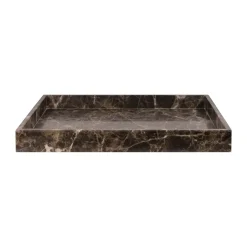Mette Ditmer Bandeja decorativa Marble large 30x40 cm, Brown Marrón Outlet