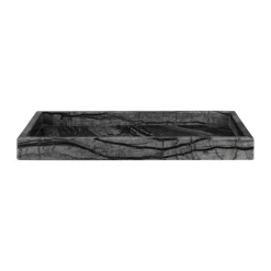 Mette Ditmer Bandeja decorativa Marble 16x31 cm, Negro-gris GrisNegro Sale
