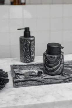 Mette Ditmer Bandeja decorativa Marble 16x31 cm, Negro-gris GrisNegro Sale