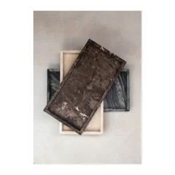 Mette Ditmer Bandeja decorativa Marble 16x31 cm, Negro-gris GrisNegro Sale