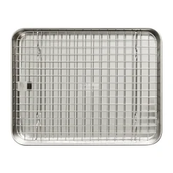 Culimat Bandeja gastro con rejilla de enfriamiento , 31,5x24,5x2,4cm Plateado Online