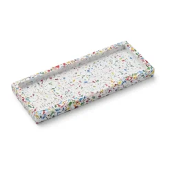 Humdakin Bandejas Decorativas<Bandeja Terrazzo 10x25 cm, Rainbow BlancoMulti