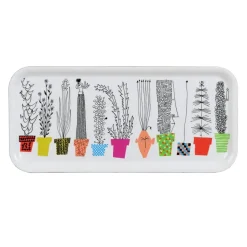 Almedahls Bandeja Italiensk Blomsterhylla, 32 x 15 cm AzulVerdeAmarilloNaranjaBlanco