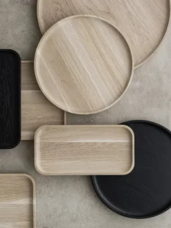 Blomus Bandejas<Bandeja OKU S, Ø25 cm, Roble Beige