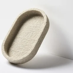 Humdakin Decoración Navideña<Bandeja ovalada Sandstone 15x25 cm, Natural Beige