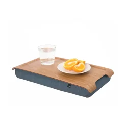 Bosign Bandejas<Bandeja para portátil mini, Madera de sauce-sal y pimienta gris MarrónGris