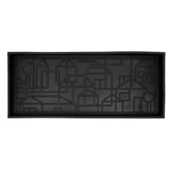 Dixie Alfombras De Exterior<Bandeja para zapatos , goma, Villastad, 36 x 85 cm Negro