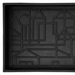 Dixie Alfombras De Exterior<Bandeja para zapatos , goma, Villastad, 36 x 85 cm Negro