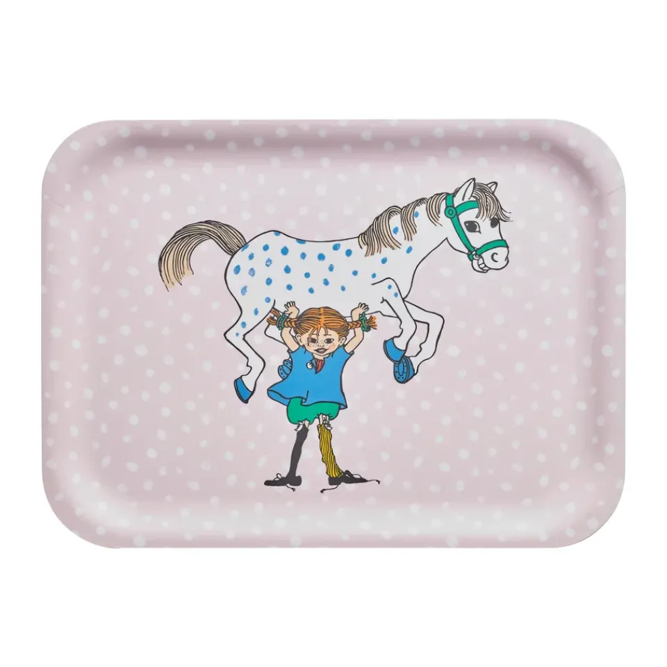 Muurla Bandejas<Bandeja Pippi 20x27 cm, Pippi y el Caballo Rosa