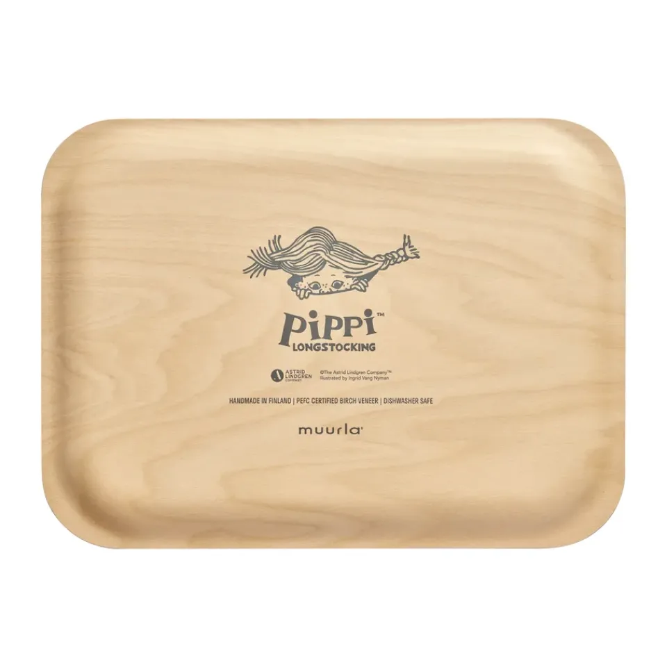 Muurla Bandejas<Bandeja Pippi 20x27 cm, Pippi y el Caballo Rosa