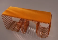 AYTM Banqueta Curva 100 cm, Amber Naranja Sale