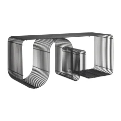 AYTM Bancos<Banqueta Curva 100 cm, Negro