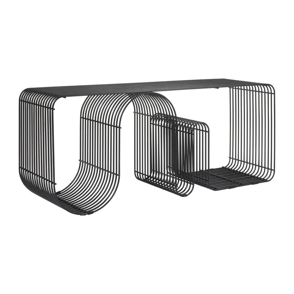 AYTM Bancos<Banqueta Curva 100 cm, Negro