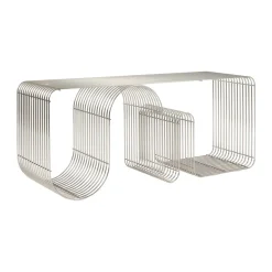 AYTM Bancos<Banqueta Curva 100 cm, Plata Negro