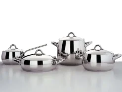 Alessi Batería de cocina Mami 7 piezas, acero inoxidable Plateado Hot