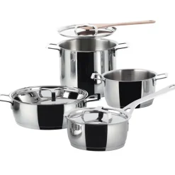 Alessi Baterías De Cocina|Cacerolas<Batería de cocina Pots&Pans, 4 piezas Plateado