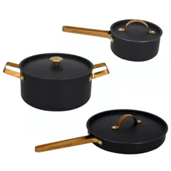 Vargen & Thor Baterías De Cocina|Cacerolas<Batería de cocina Arvet, 3 piezas Negro