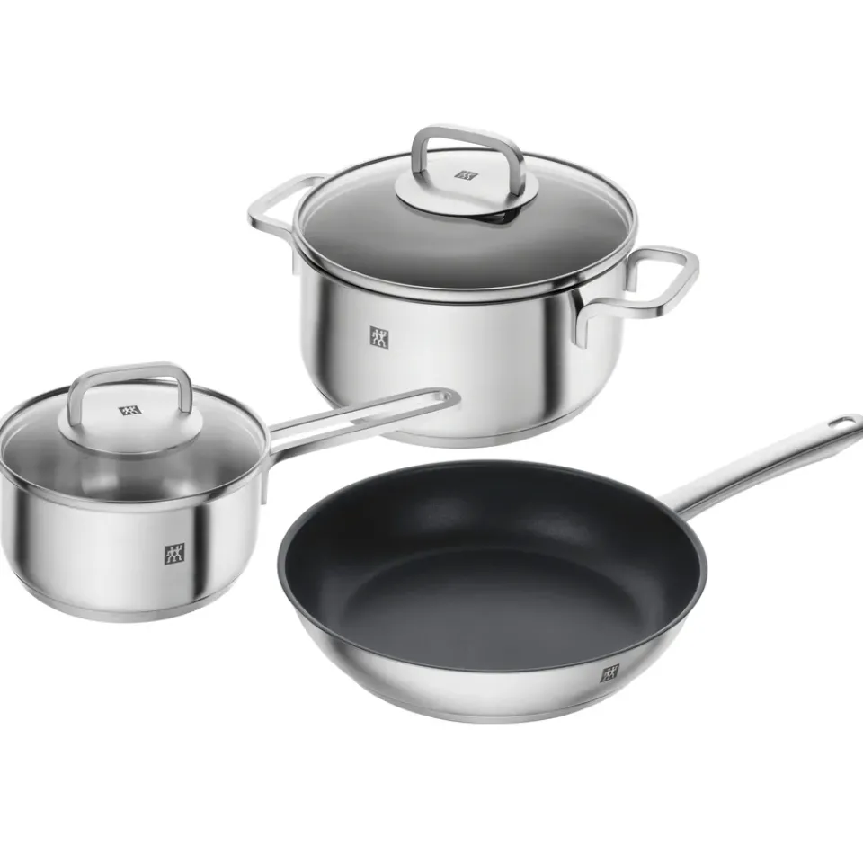 Zwilling Batería de cocina Cube 3 piezas, acero inoxidable-transparente Plateado Online