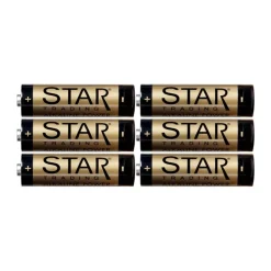 Star Trading Batería , pack de 6, AA Color doradoNegro New